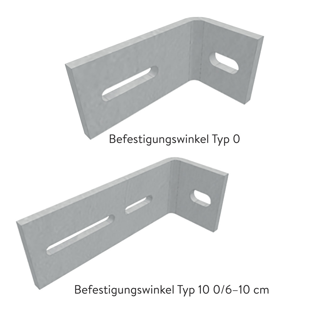 Befestigungswinkel zu Lichtschächten