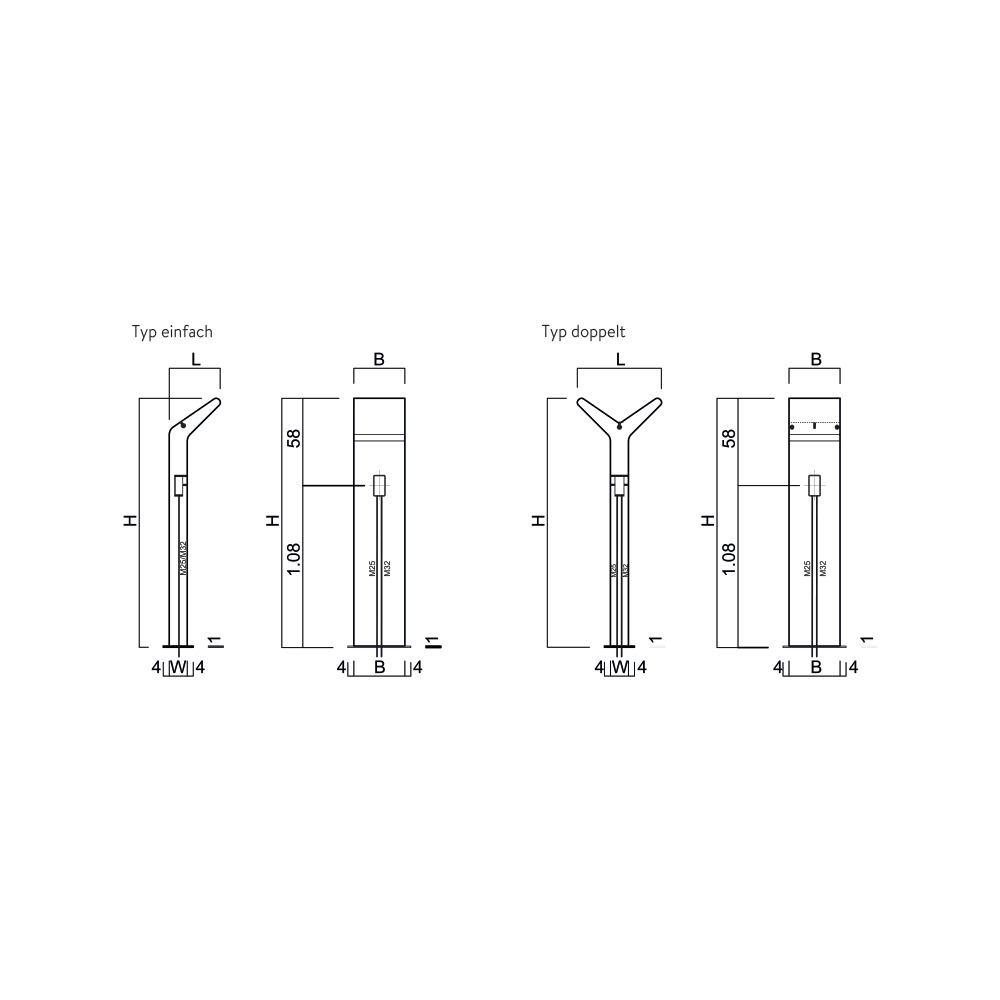 Betonelemente für Elektroladestationen
