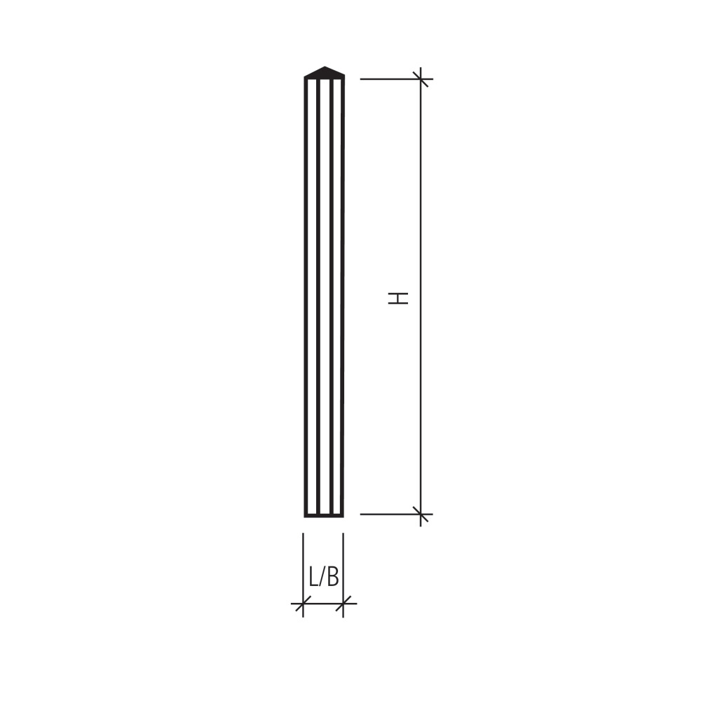 Pfosten zu Betonbretter