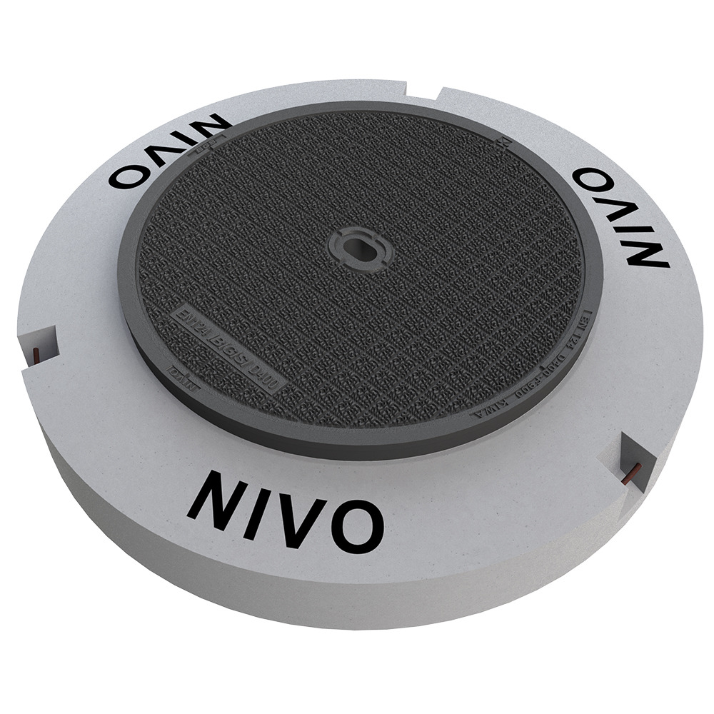 NIVO höhenverstellbare Gussdeckel und Strassenroste mit Betonrahmen