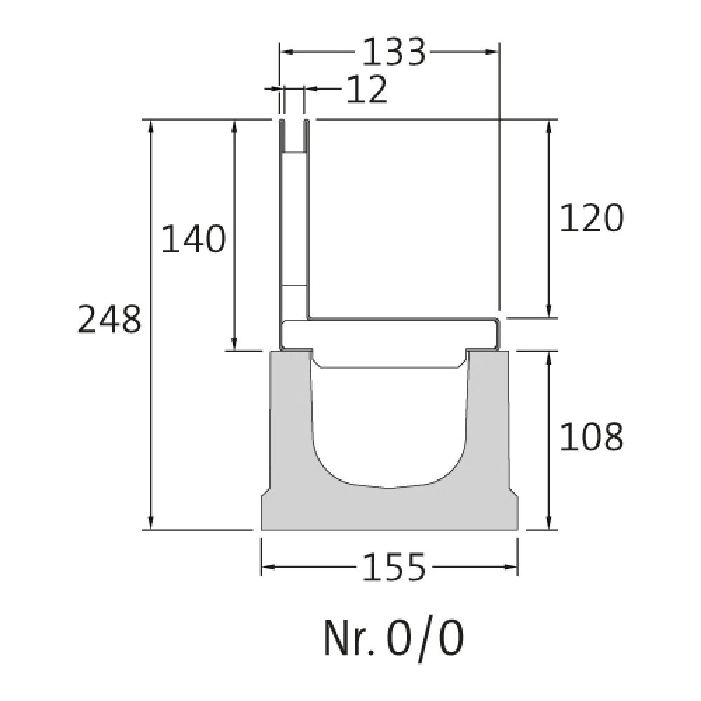 BIRCO Rinnen, Schlitz- und Spülkastenaufsätze 1.5 mm NW 100