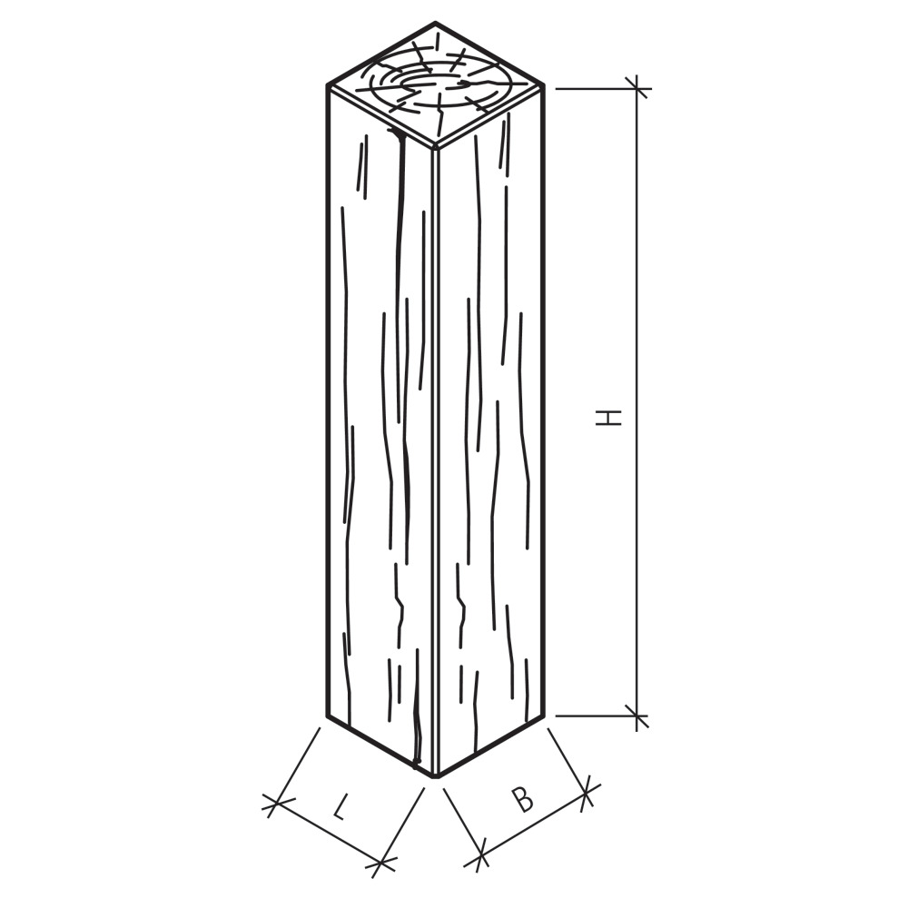LENIA Palisaden mit Holzstruktur