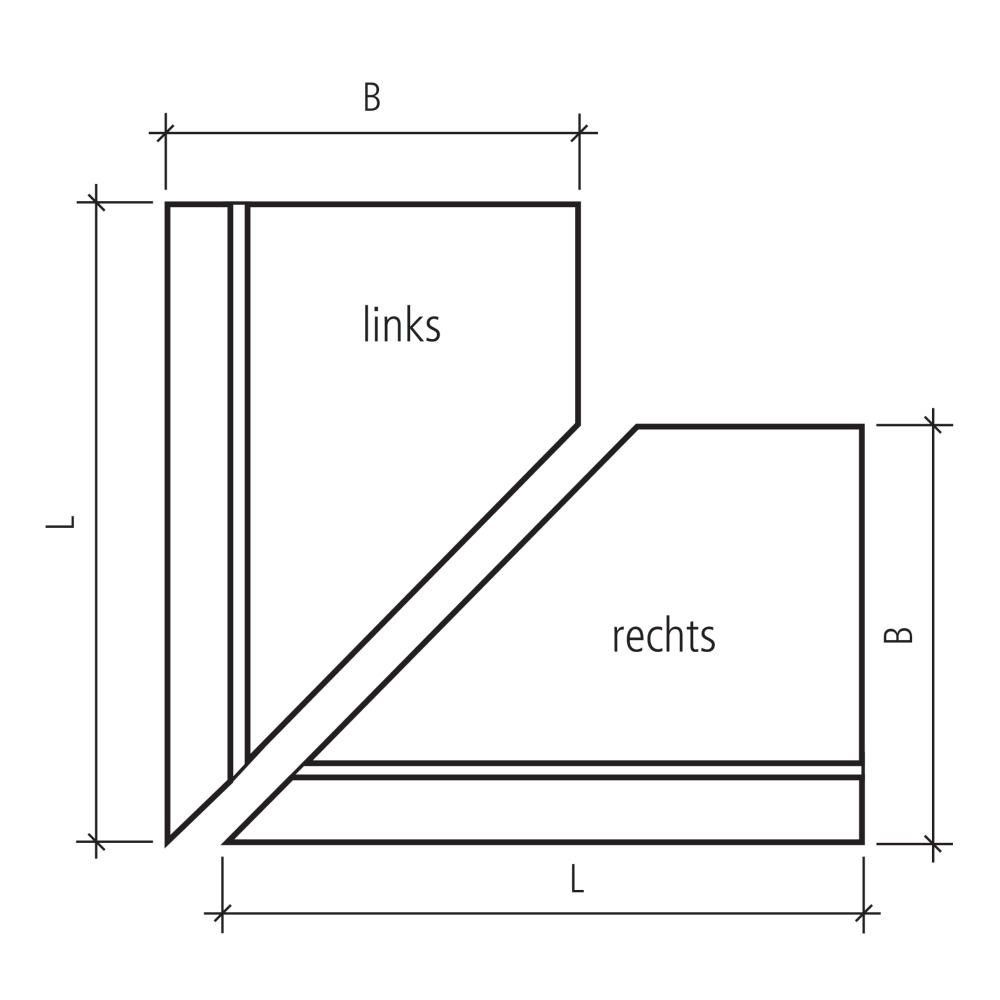 EXACTA® Winkelplatten Eckstücke glatt