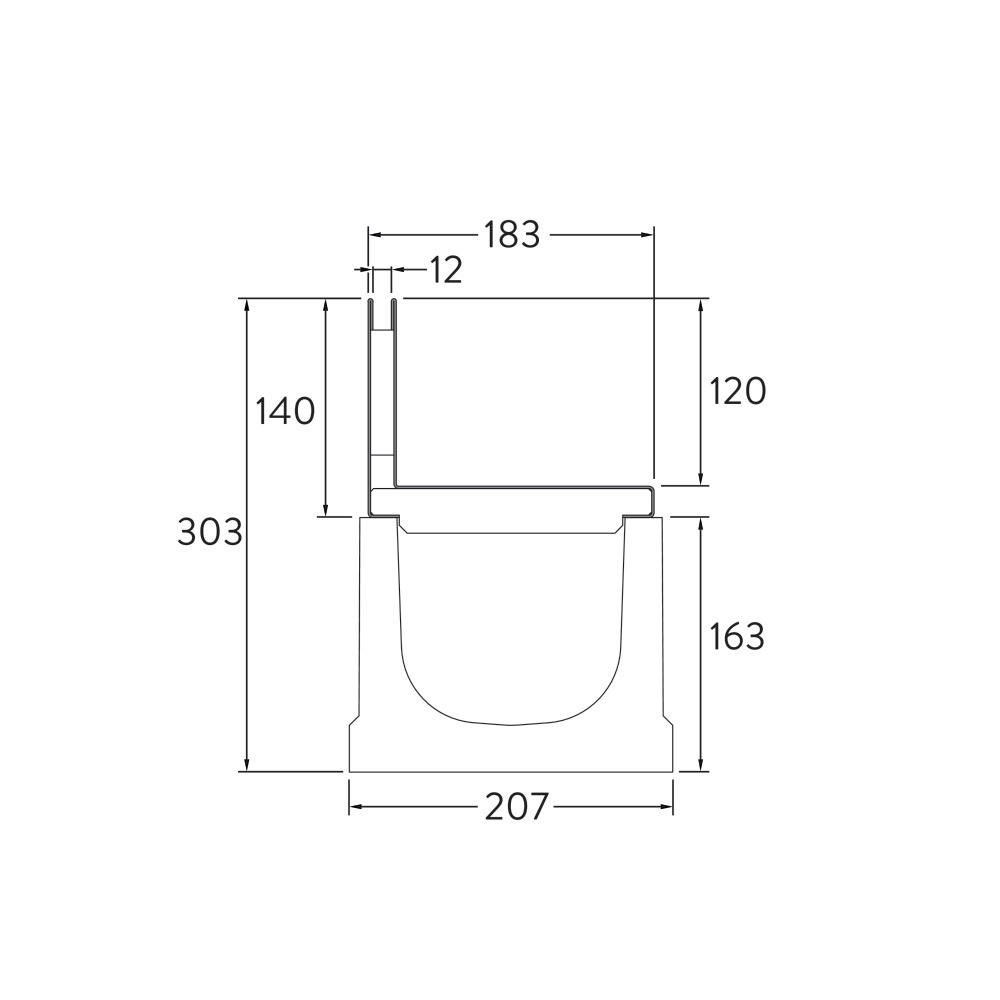 BIRCO Rinnen, Schlitz- und Spülkastenaufsätze 1.5 mm NW 150