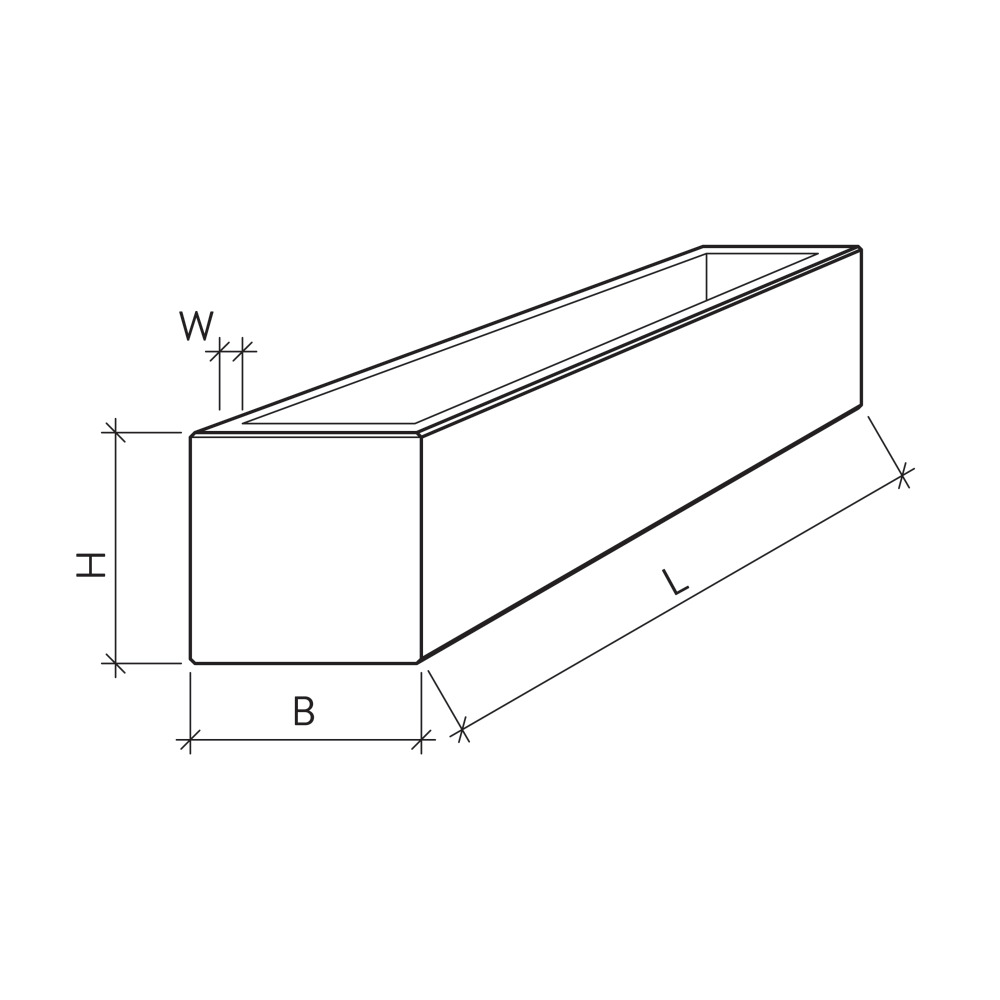 PARCO® Brunnentröge rechteckig glatt