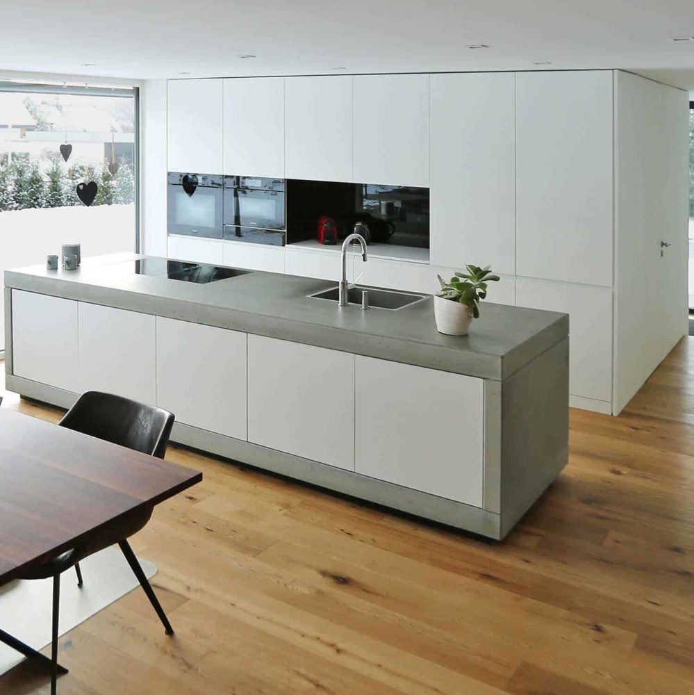 Kücheninsel aus Beton