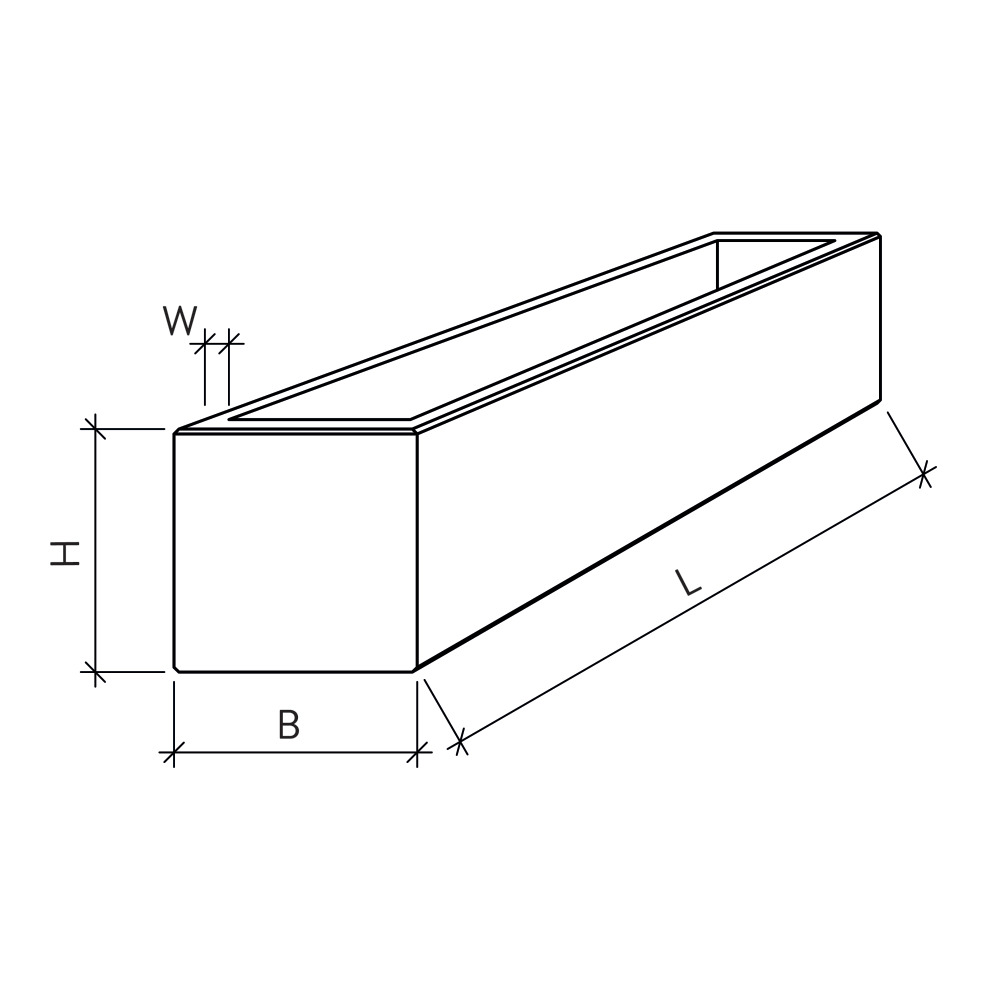 CASTELLO® Pflanzentröge rechteckig