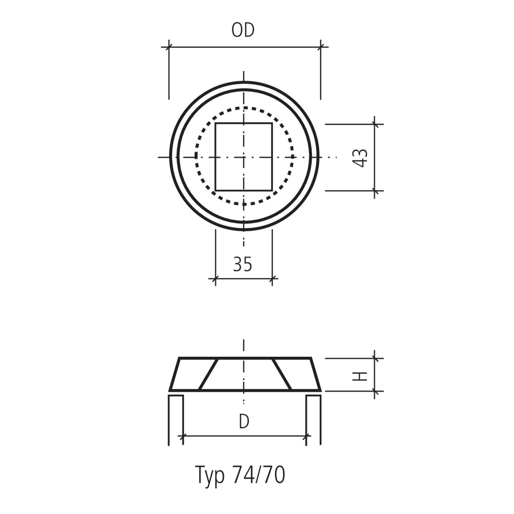 Schachtrahmen Typ 74/70