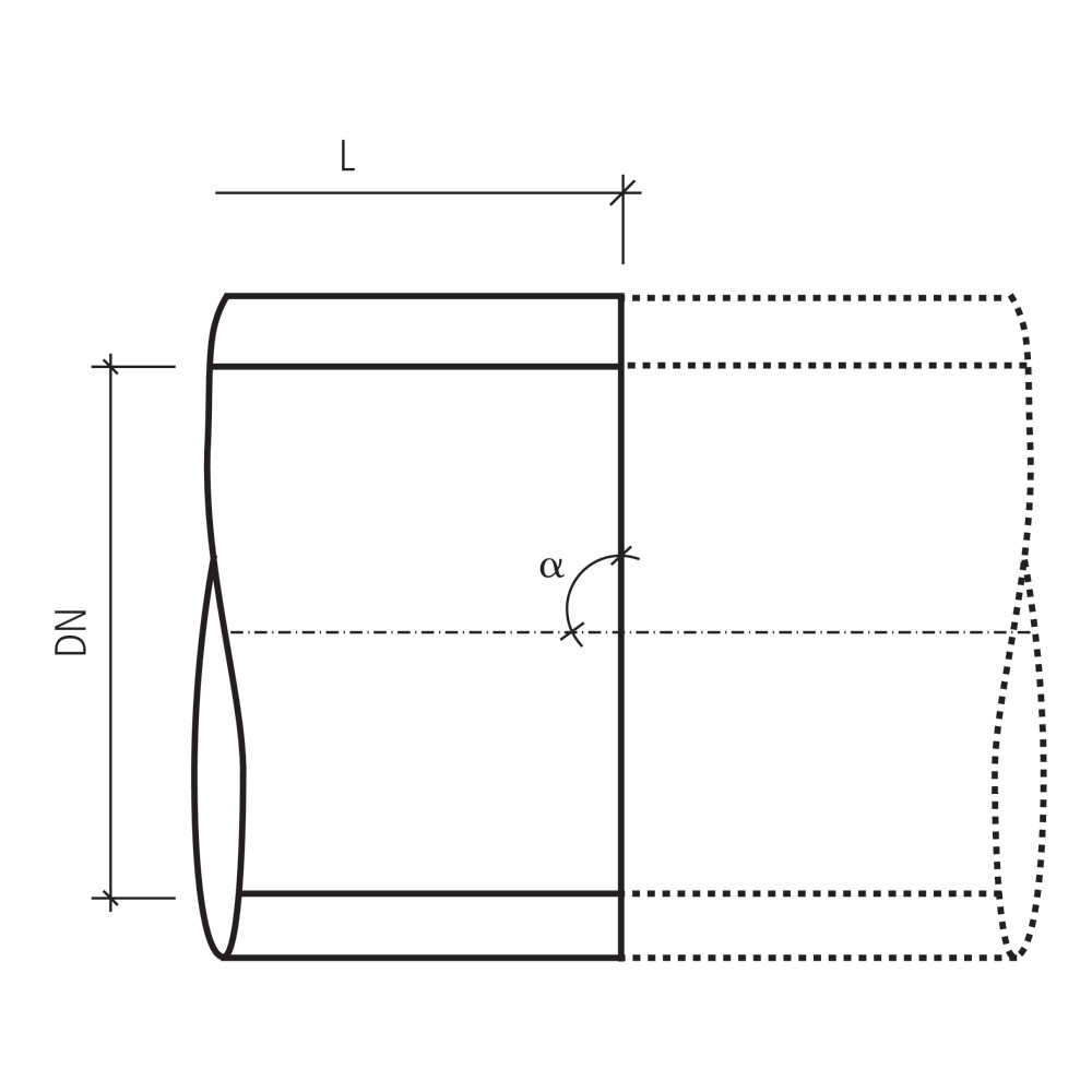 Bearbeitungszuschläge Rohrschnitt gerade