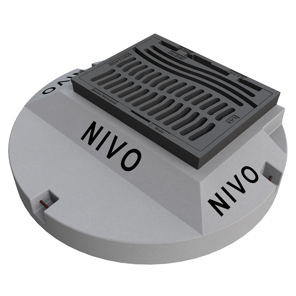 NIVO höhenverstellbare Gussdeckel und Strassenroste mit Betonrahmen