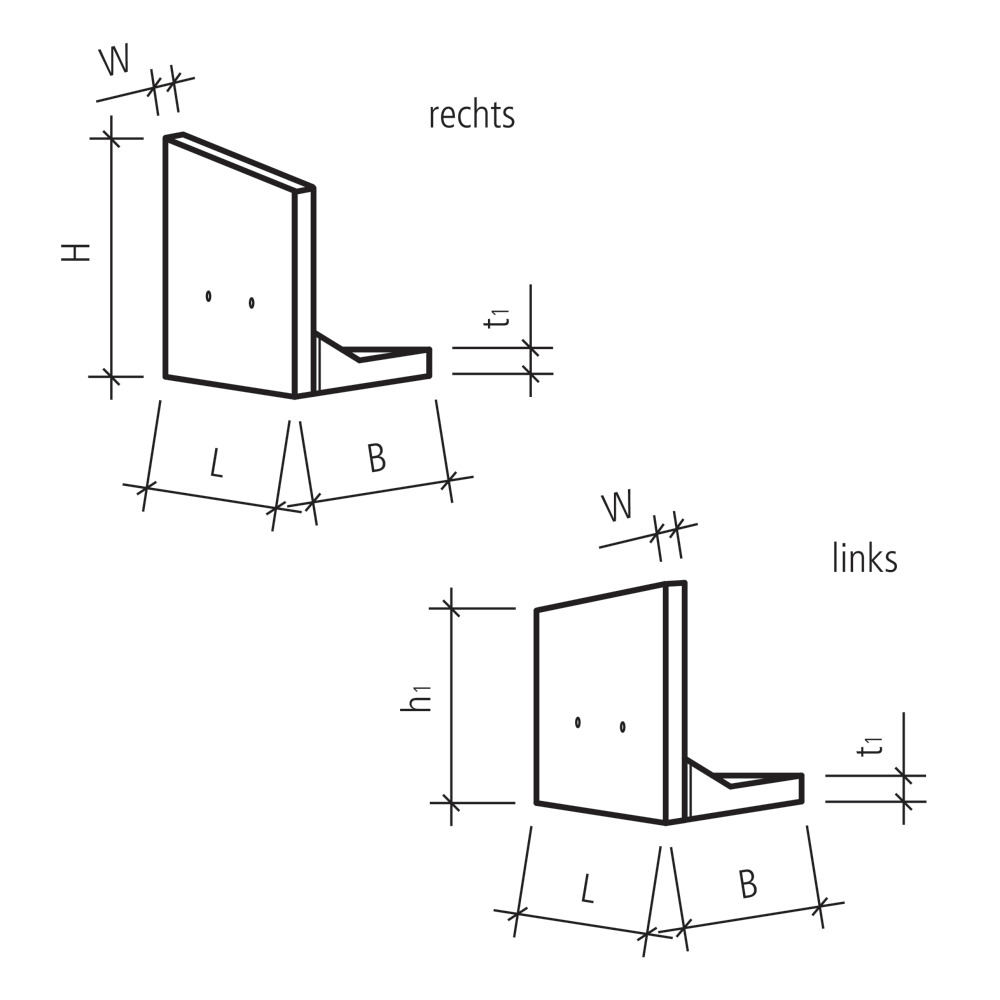 Perronwinkel Schrägstücke für Rampe