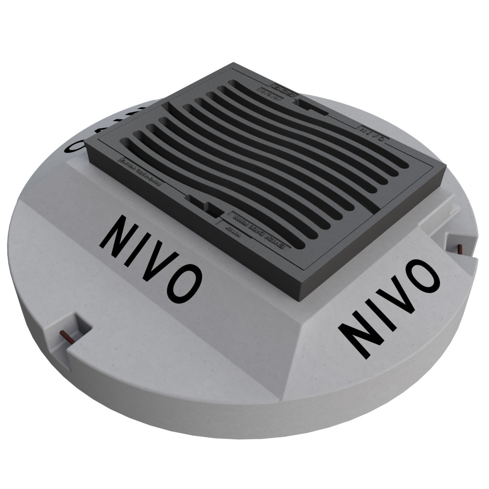 NIVO höhenverstellbare Gussdeckel und Strassenroste mit Betonrahmen