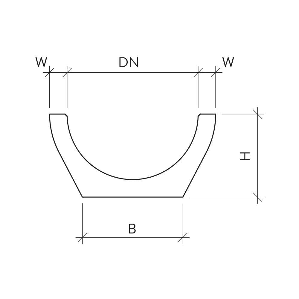 Halbschalen mit Fuss unbewehrt