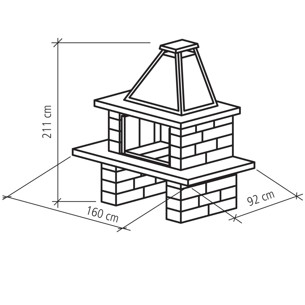 SANTURO® Cheminée mit Chromstahlhut
