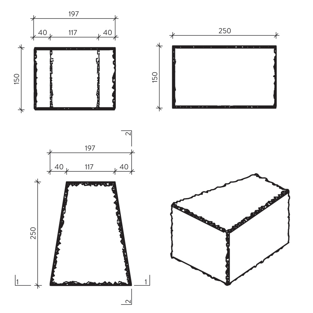 CUATRO Keilmauersteine