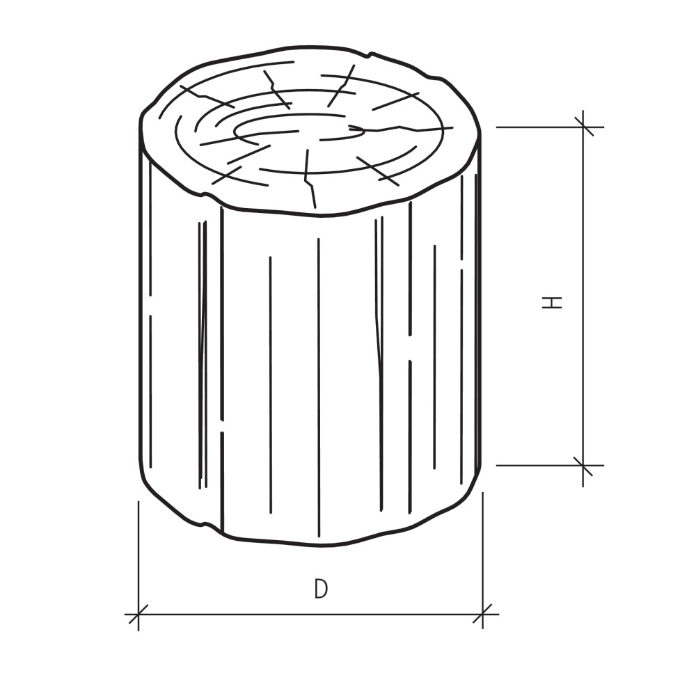LENIA Hocker mit Holzstruktur