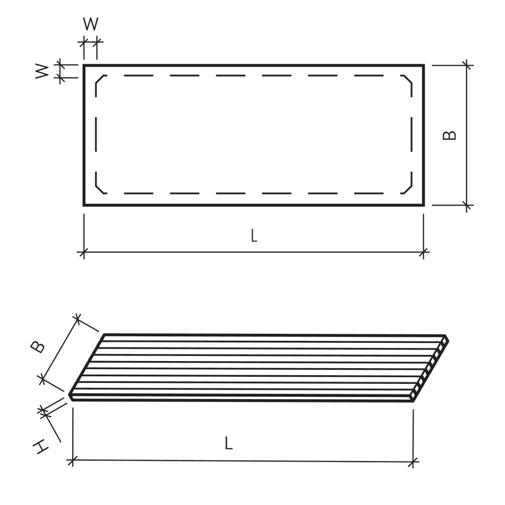 PARCO® Sitzbänke rechteckig