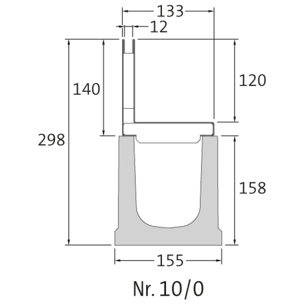 BIRCO Rinnen, Schlitz- und Spülkastenaufsätze 1.5 mm NW 100