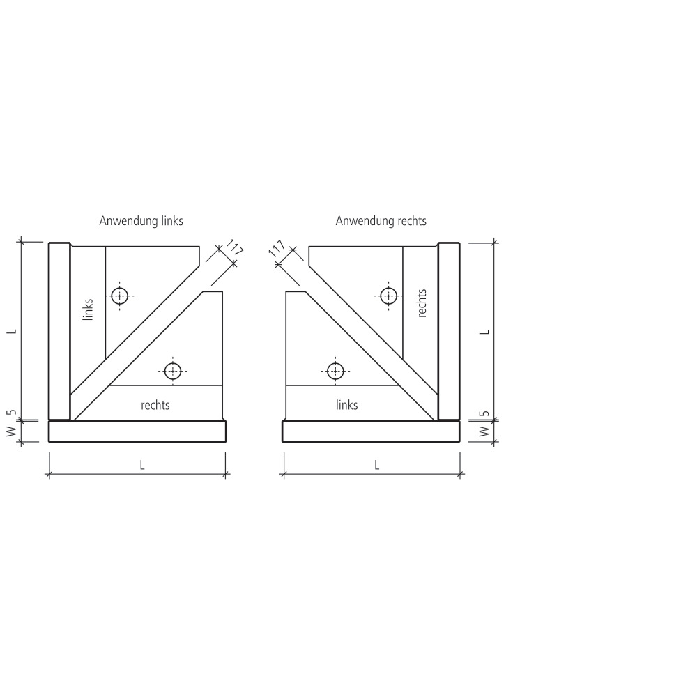 Perronwinkel Eckelemente
