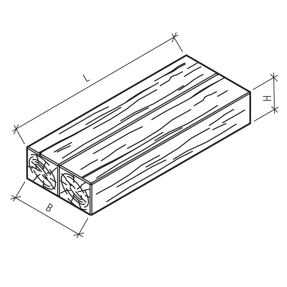 LENIA Blockstufen mit Holzstruktur