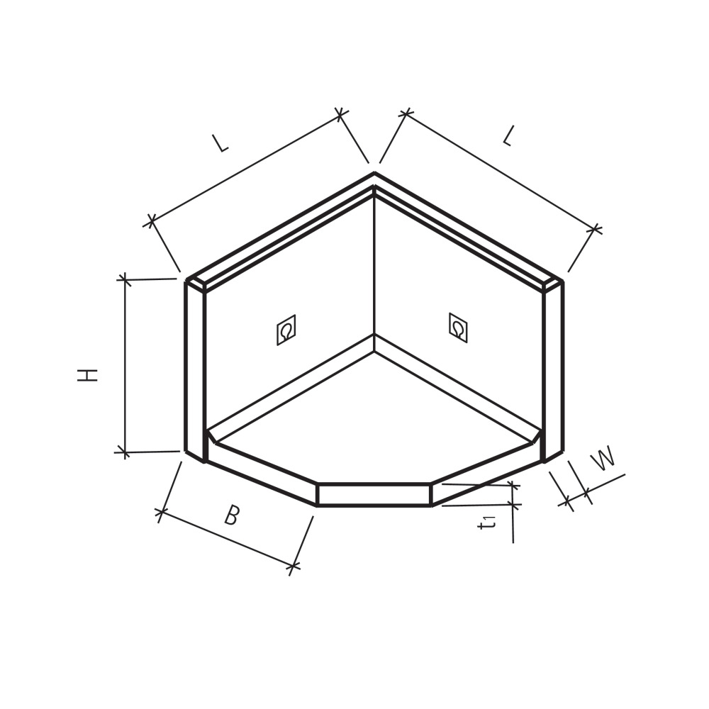 ROZTEC® MINI Winkelplatten Eckstücke glatt