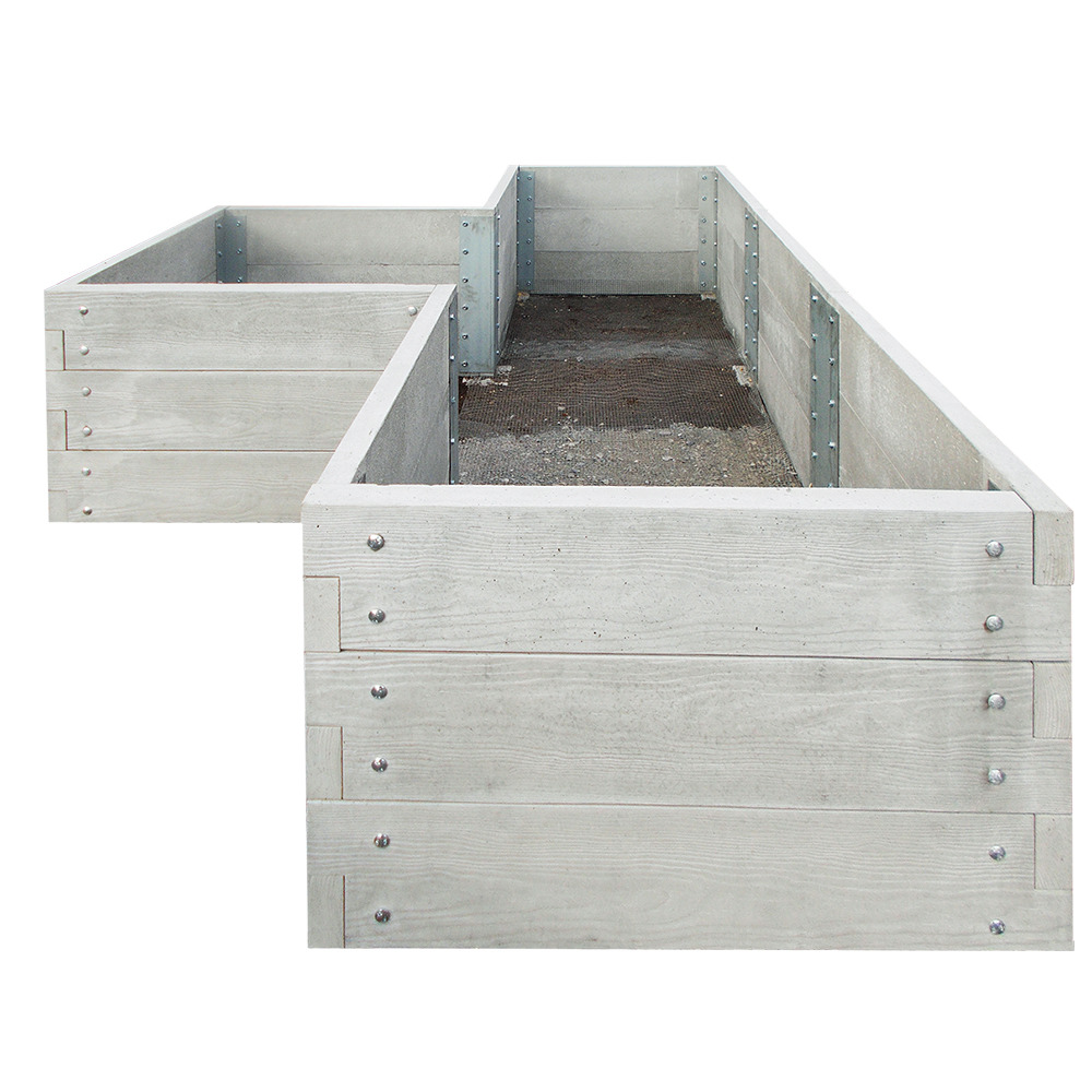 Hochbeet mit Holzstruktur