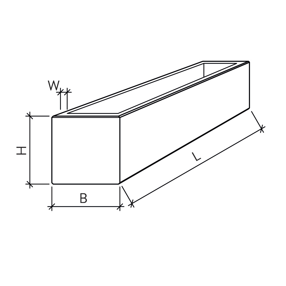 PARCO® Pflanzentröge rechteckig gestrahlt