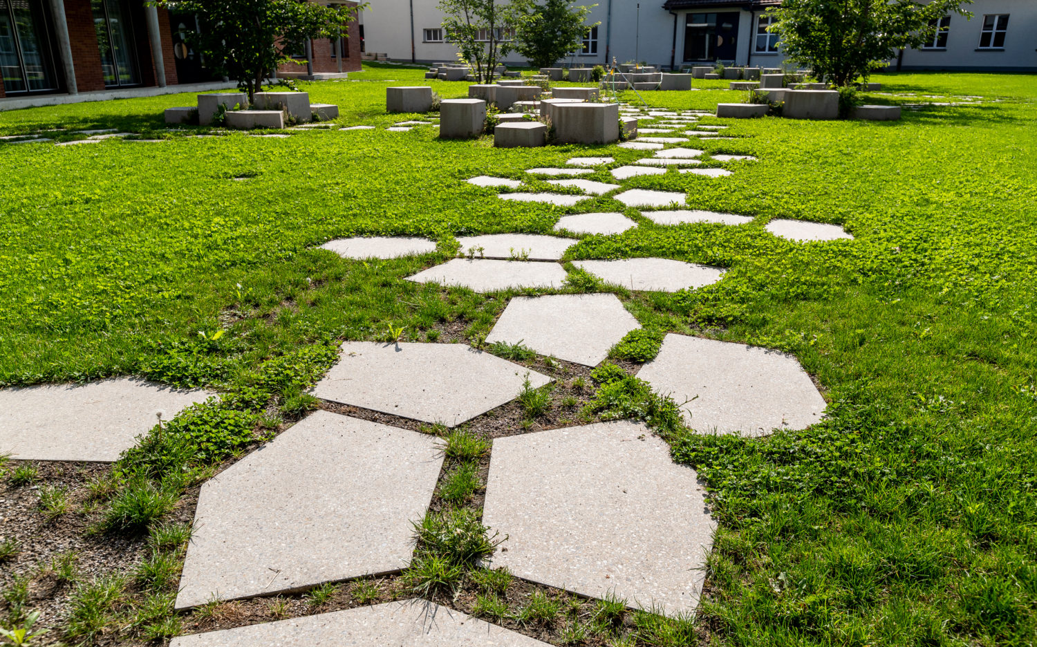 Mosaikschrittplatten aus Beton
