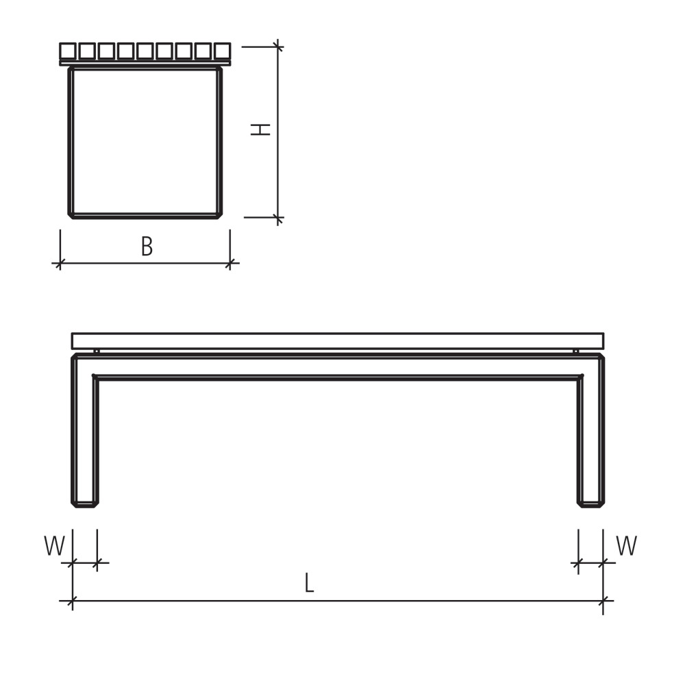 Gartenbänke mit Holzrost