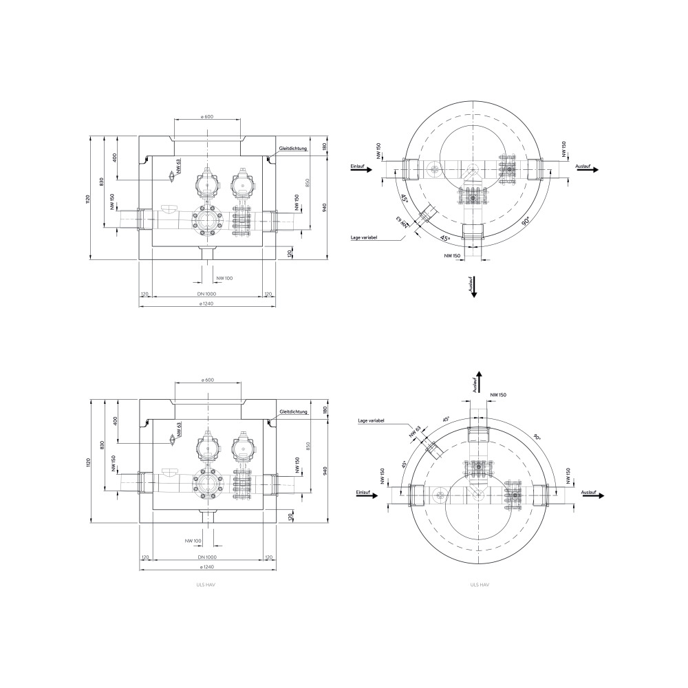 friwa®-fix Umlenkschächte ULS HAV