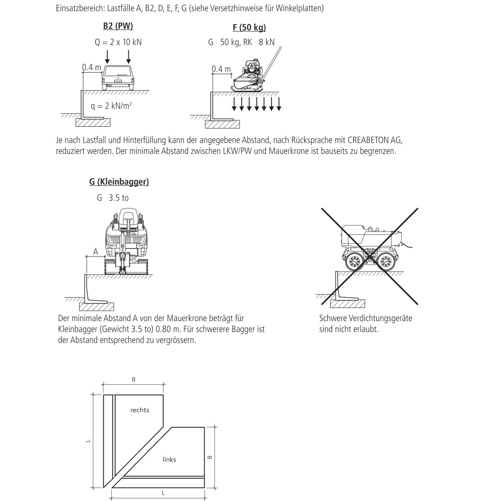 WIPASO Winkelplatten mit Besenstrich