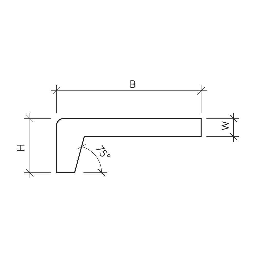 FROSTA Winkelstufen gestrahlt