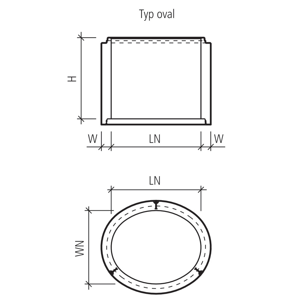 CENTUB® Schachtringe unbewehrt oval